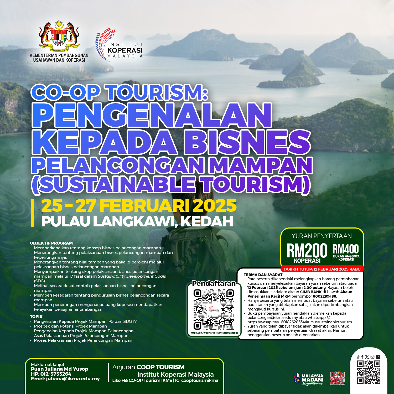 CO-OP TOURISM: PENGENALAN KEPADA BISNES PELANCONGAN MAMPAN (SUSTAINABLE TOURISM)