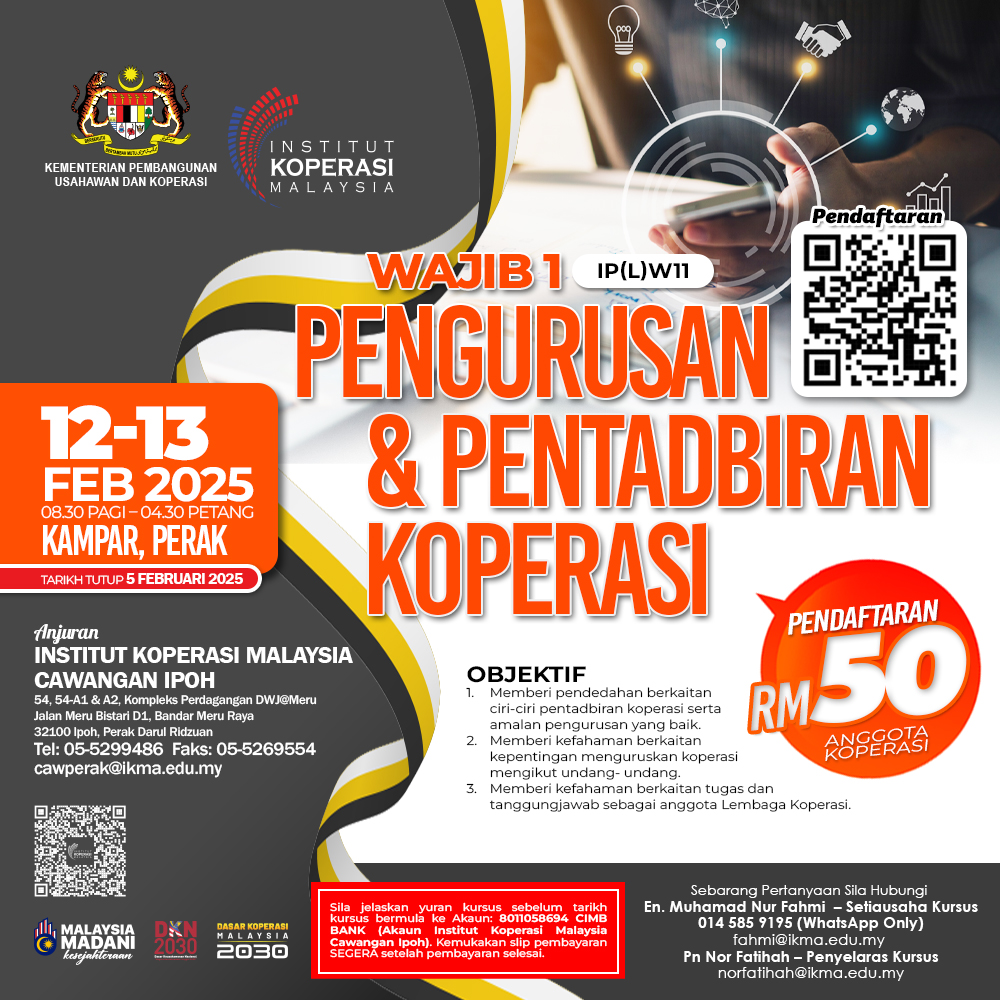 PENGURUSAN & PENTADBIRAN KOPERASI (WAJIB 1)